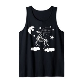 Moonlight Unicorn Costume For Girls Pegasus Gothic Skeleton Tank Top