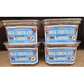 Choceur Milk Chocolate Covered Almonds 10oz 284g (Four Tubs)