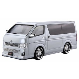 Aoshima Bunka Kyozai 1/24 The Tuned Car Series No. 28 Toyota Silk Blaze TRH200V Hiace Ver. III 2010 Plastic Model 10