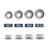 M5 x 0,8 mm, tuercas de bloqueo hexagonales de brida