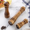 10 Inch Large Capacity Manual Pepper Grinder Oak Wood Adjustable