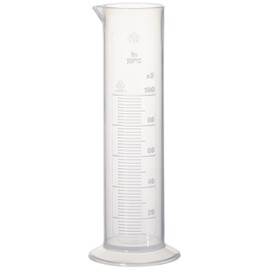 Vitlab Polypropylene Measuring Cylinder, Low Shape, Round Base, 100 ml Capacity
