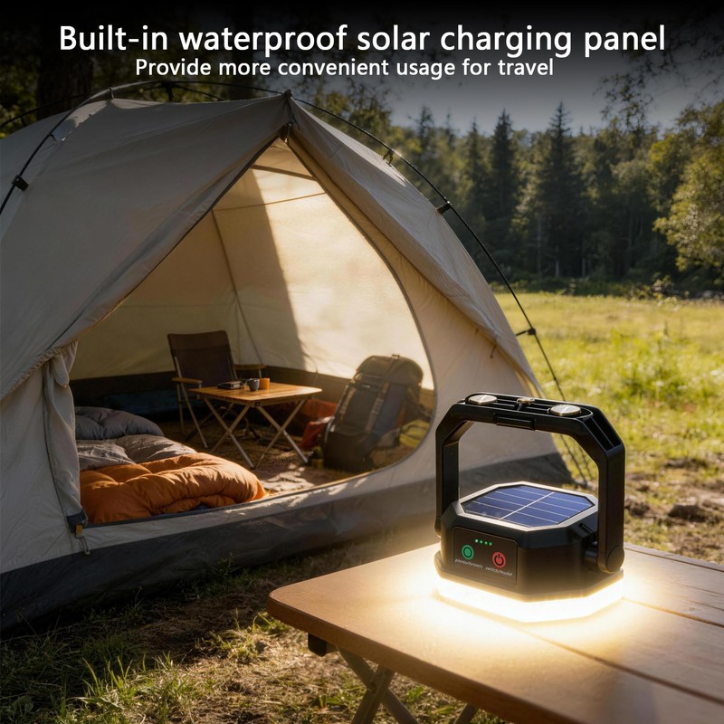RadiantFlux Rechargeable Solar Camping Lantern, 6600mAh 4000LM Portable LED Tent