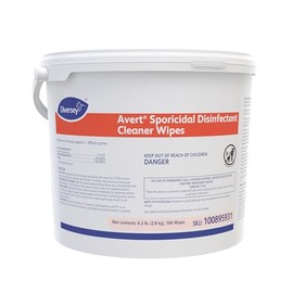 Diversey 100895931 Avert Sporicidal Disinfectant Cleaner, Hospital Grade Kills C. Difficile Spores, Extra Large Size Wipes, 160-Wipes, 1-Bucket