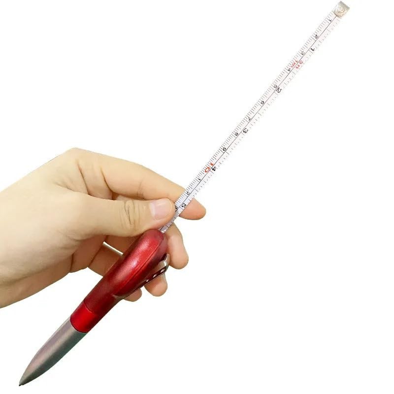 Multitool pen, ballpoint pen, tactical pen, practical red design with