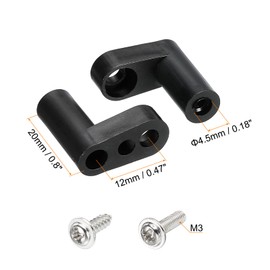 sourcing map 20 Set PCB Plastic Fixed Feet PCB Black Mounting Spacer 20 mm with Screws for Motherboard Game Console