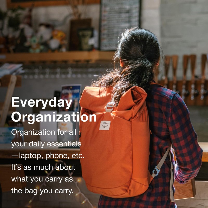 Osprey Arcane Roll Top Commuter Backpack, Black