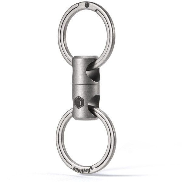KeyUnity KA15 Double End Swivel Keychain Connector Rotating Titanium Key