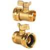 BILAL 2 Pack Garden Hose Shut Off Valve - Extended