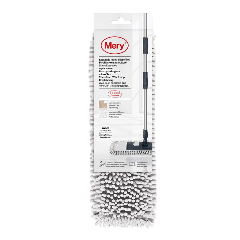Mery Premium Microfiber Mop Refill, Grey, 47 x 15.50 cm