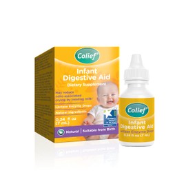 Colief Infant Digestive Aid | Gas Drops for Babies | Natural & Safe Infant Gas Relief | Reduces Baby Colic, Tummy Bloating, Fussing & Crying (0.24)