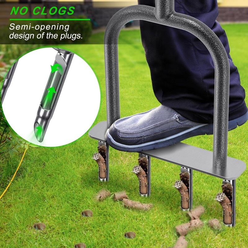 Dolibest Manual Aerator Lawn Tool, Manual Yard Plug Aerators with