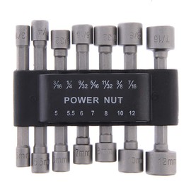 Meximore 14 PCS Power Nut Driver Drill Socket Set without Magnetic 1/4" Hex Shank Metric Suitable for Wrenches, Quick Change Chuck, Electric Screwdriver, Hand Drill, Pneumatic Drill, Lithium Drill