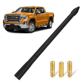 KSaAuto Antena de coche de 8 pulgadas estilo cohete para GM Chevy Silverado 1500 2500 3500 HD Avalanche Traverse Equinox GMC Sierra 1500 2500 3500 Denali Heavy Duty Acadia Terrain Accesorios de coche (con 3 tornillos)