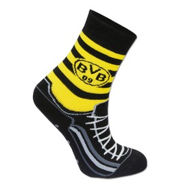 Borussia Dortmund BVB Terry Socks Football Boots Pack of 2 Size, Black and yellow
