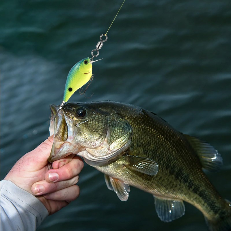 Alwonder 40 Count Rolling Barrel Fishing Swivel Stainless Steel Saltwater