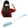 HilBeliFU Antislip Long Handle Hair Brush, Plastic Curved Handle Brush