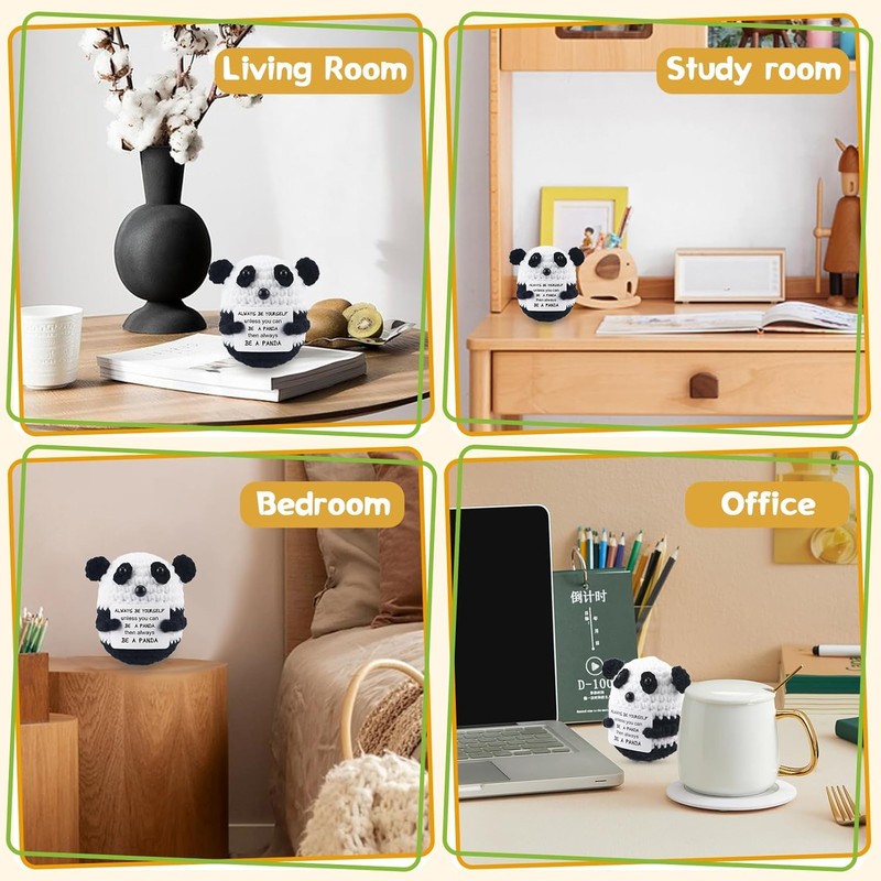 Teppich Panda Cute Knitted Emotional Support Ornament