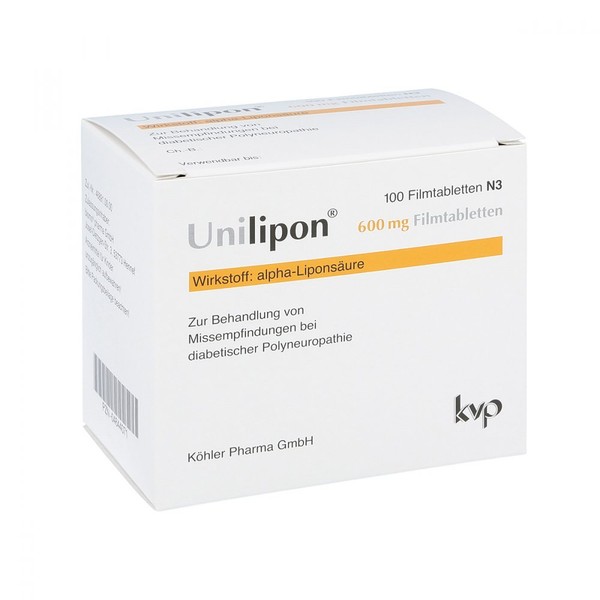 Unilipon 600 mg Film-Coated Tablets Pack of 100