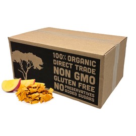 Mavuno Harvest Mango Dried Fruit Snacks | Unsweetened Organic Dried Mango Slices | Gluten Free Healthy Snacks for Kids and Adults | Vegan, Non GMO, Direct Trade | Bulk 10 Pounds