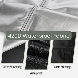 Joymo Golf Cart Cover 6/8 Passenger，95"-156" Golf Club Car Rain Covers 4 Passenger，Waterproof EZ GO Golf Cart Accessories,Outdoor Seat Covers Evolution Protective Cover（156" L x 55" W x 79" H）