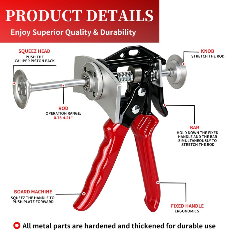 Heavy Duty Brake Caliper Compressor Tool for Brake Pad Replacement,