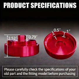 iFJF 68065612AA Fuel Filter Housing Cover Cap Replacement for 2011-2024 Ram 6.7L 2500 3500 4500 5500 2010 DODGE RAM 2500 3500 PICKUP DODGE RAM 4000-5000 Cummins Diesel Engine Billet Aluminum (Red)