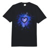 Blue and Purple Galaxy Splatter Heart Valentine's Day Design Comfort