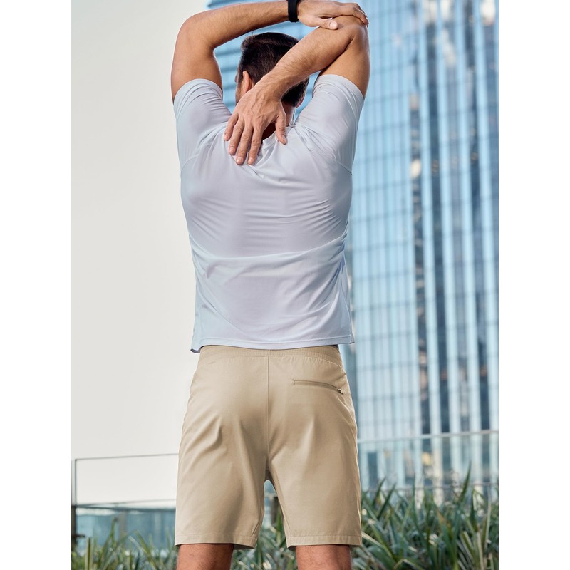 Elegancity Men's Summer Shorts, Baggy Shorts with Pockets, Elastic Waistband,