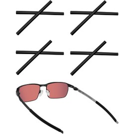 Acefrog 4 Pairs Upgraded Soft Silicone Replacement Temple Sleeve Ear Socks for Oakley Tincup OX3184, Pitchman OX8050 OX8096, Tincup Carbon OX5096 Eyeglasses, Tincup Sunglasses Perfectly Fit, Black