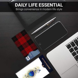 ULTRICS Colorful RFID Blocking Credit Card Sleeves for Men and Women, Contactless Card Security Holders, Slim Design 4 Pieces Credit Card Protector and 1 Passport Protector for Credit or Debit Cards