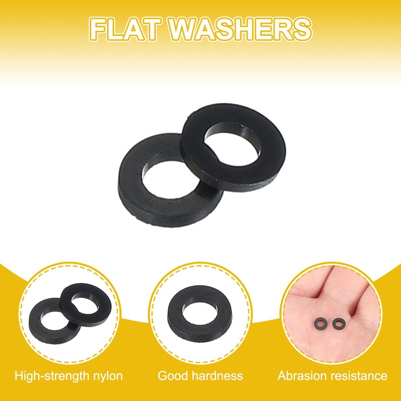 PATIKIL M3 Nylon Flat Washers, 120 Pcs 3mm ID 6mm