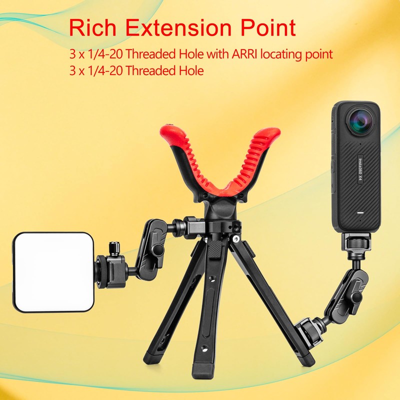 Zeadio Camera Tripod Rest, 2.4-6.6 inch Adjustable Tripod Rest Stand