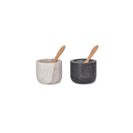 Brompton Salt & Pepper Pots by Garden Trading | Crafted in Granite | H5 X Diameter 6cm
