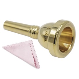 CashBeat 6 1/2AL Gold Plated Small Shank Trombone Mouthpiece, Euphonium Mouthpiece for Superior Sound, Compatible with Baritone and Tenor Trombone, Brass Instrument Accessories