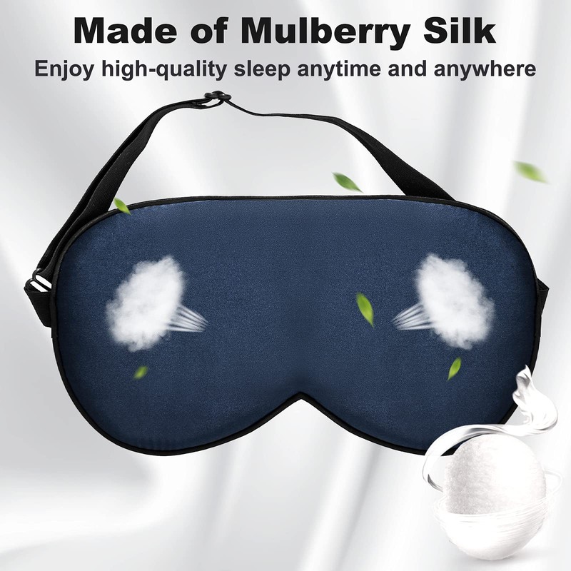100% Natural Silk Sleep Mask for Relieving Fatigue & No