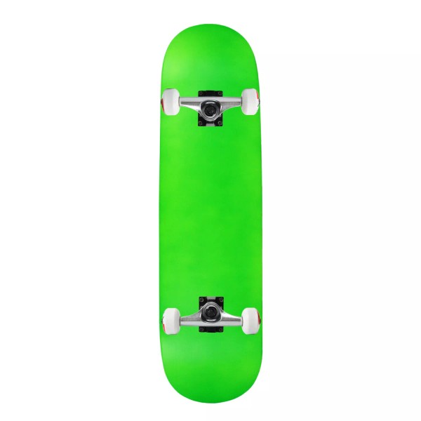 Moose Complete Skateboard Neon Green 8.25" Silver/White Assembled