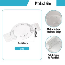 Eye Shield,Clear Plastic Eye Patch for Cataract Lasik Recovery,2 Pcs Post Surgery Recovery Eye Patch with Breathing Hole,Self-Adhesive Medical Eye Protection with 1 Roll Medical Tape for Adults&kids