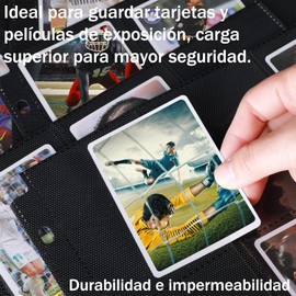 900 Bolsillos Protector de Cartas, Yeeclot 50 páginas Carpeta de Tarjetas Coleccionables Album Hojas Para Almacenar Negra