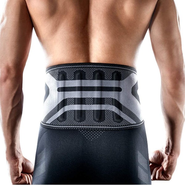 LP SUPPORT 160XT Men's Back Support 1.0 - Semi-Rigid Lumbar Support Belt - Breathable Knit, Excellent Support and Pain Relief (Medium)
