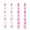 Valentine's Day Taper Candle 10 Inch Red Heart Candles, Unscented