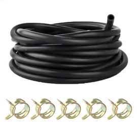 Dutreg 5 Metre Vacuum Hose Car with 5 Hose Clamps - Ideal for Vacuum Systems, Car Pumps, Turbine Air (4 mm ID, 8 mm OD)