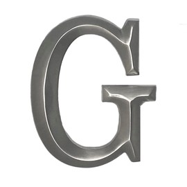 Monogram Letter G Door Knocker - Nickel