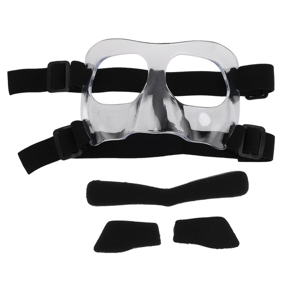 Sports Face Guard Adjustable Transparent Full Frame Nose Guard for
