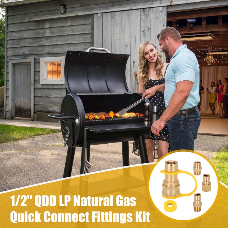 1/2 inch Natural Gas Quick Connect Fittings Kit with Male