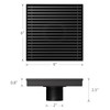 Sharpeye 6 Inch Square Shower Drain with Removable Wedge Wire