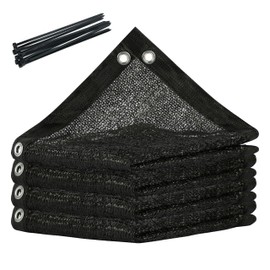 Royal Shade 70% Black Shade Cloth 16FT x 16FT Mesh Tarp with Grommets for Garden Patio, Plant Shading, Greenhouse, Pergola, Chicken Coop, Dog Kennel, Lawn