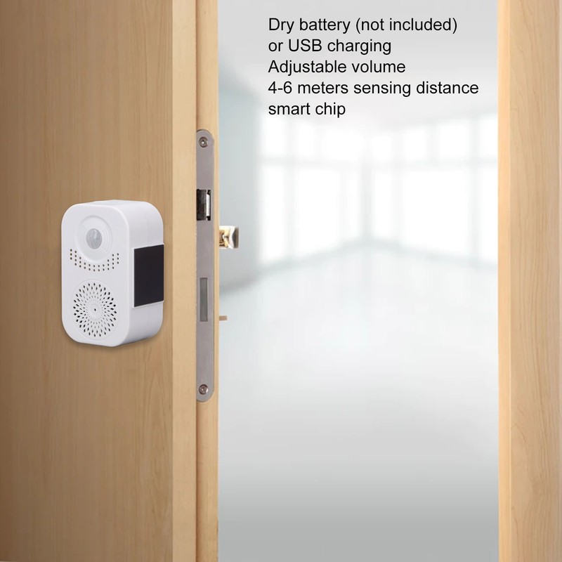 Wireless Motion Sensor Doorbell Voice Reminder Welcome Buzzer Ringtones Volume