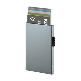 i-Fuel Card Wallet for Men Credit Card Holder RFID Blocking Pop Up Card Holder Minimalist Slim Wallet Grey