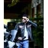 TJVZ Mens Black Leather Jacket 100% Genuine Cowhide Leather Biker